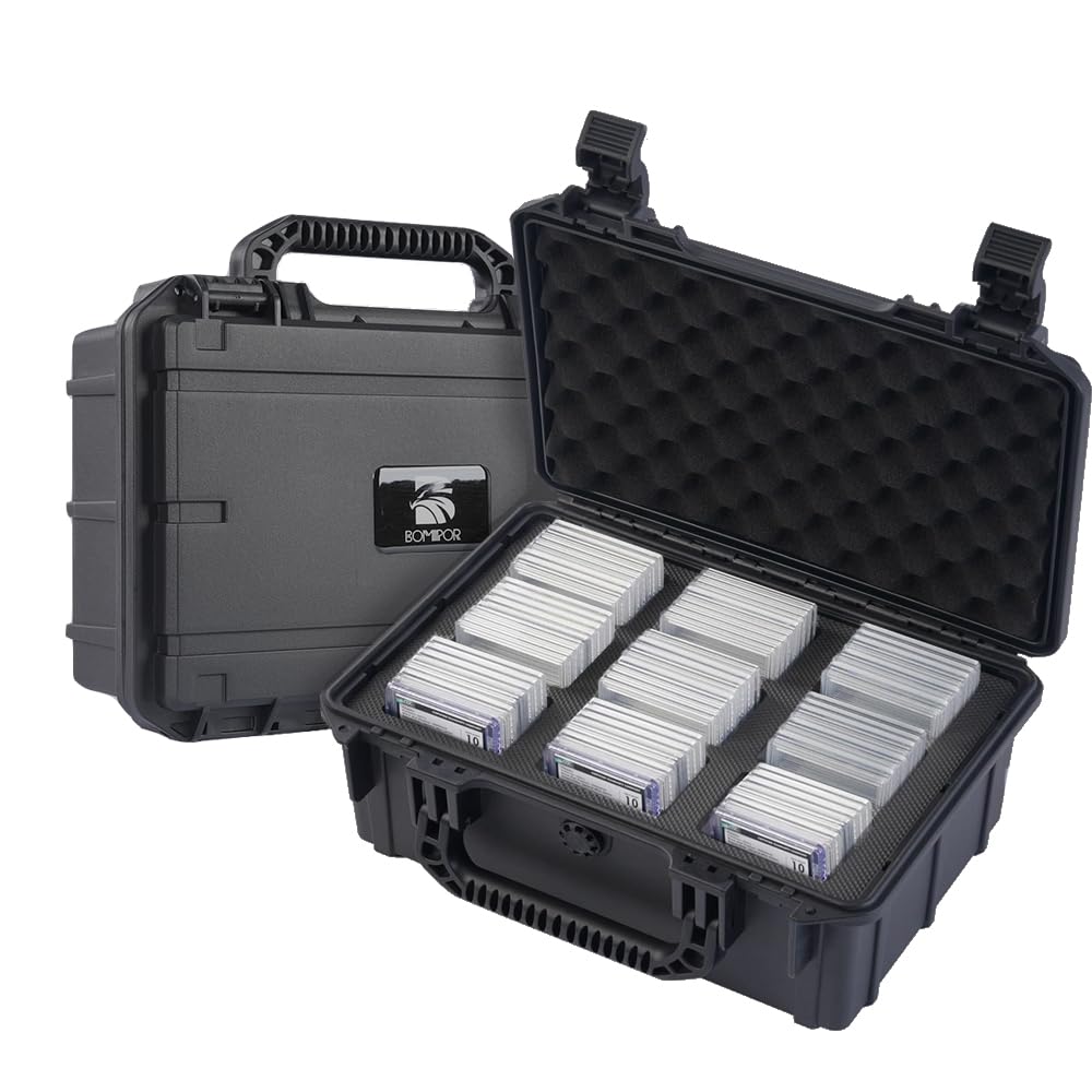 BOMIIPOR Graded Card Storage Box, Slab Case Compatible with PSA CGC BGS SGC Slabs, Holds 90 Graded Cards or 720 Semi Rigid Cards（Model A, Classic