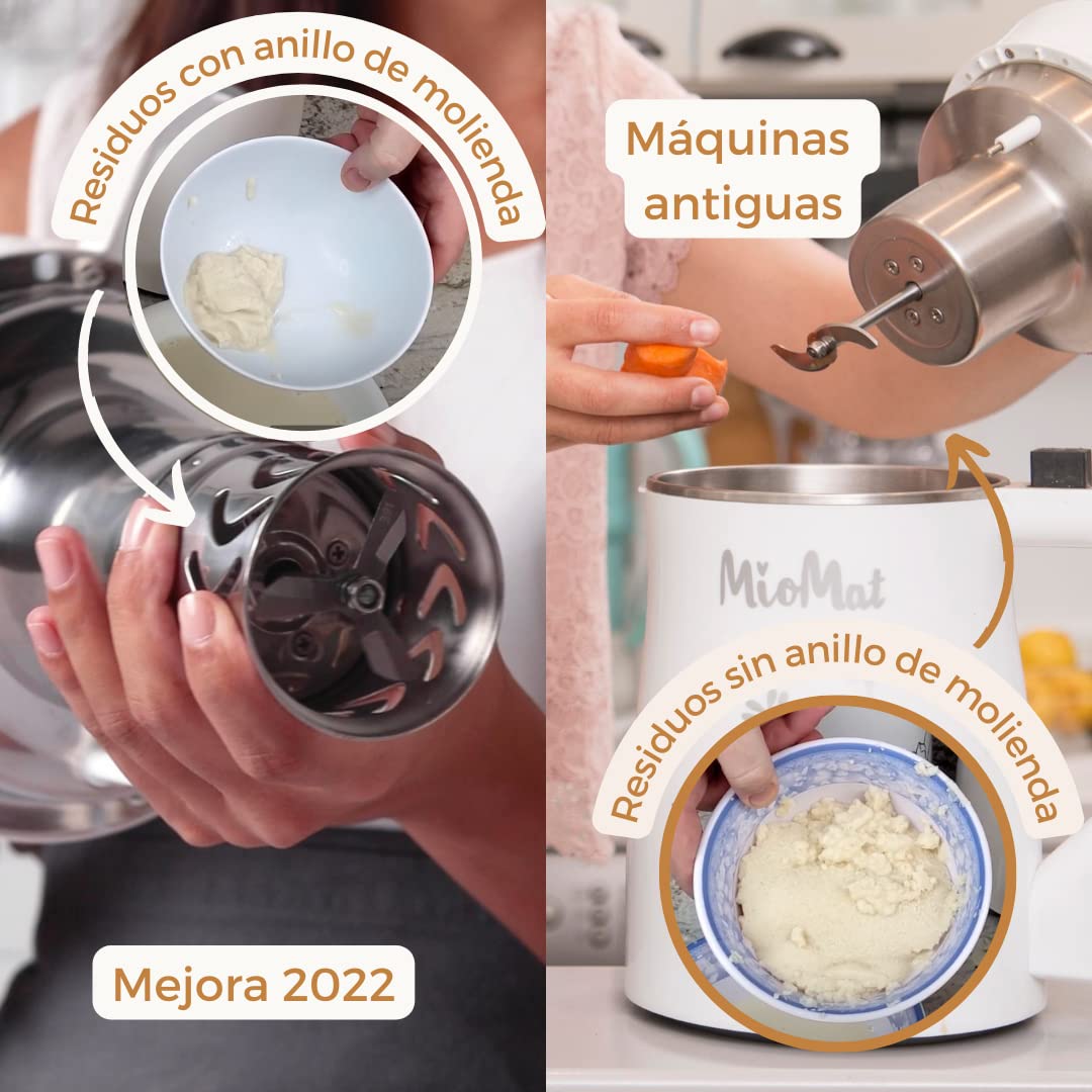 Miomat, Máquina para Hacer Leche Vegetal Casera, Prepara Todo Tipo de Leche: Soja, Almendras, Avellanas, Arroz, Avena, Elabora Salsas, Cremas y Batidos Fácilmente, 8 Intuitivos Programas