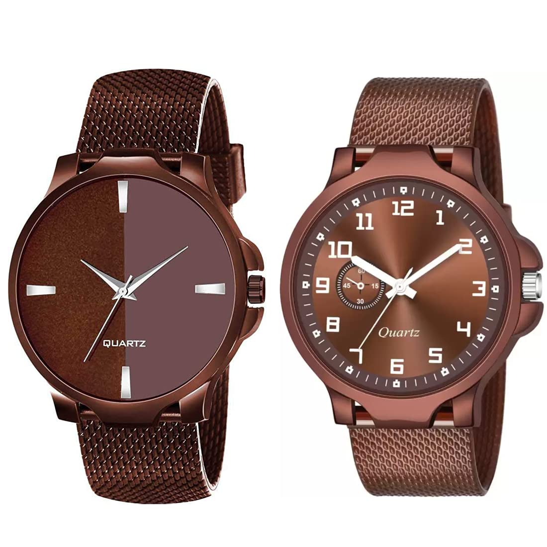 GOLDENIZE FASHION Branded Analog Stylish Dial Pu Waterproof Belt Unisex Boys & Mens Watch (Brown) (B0B5GBZSC7) Amazon Price History, Amazon Price Tracker