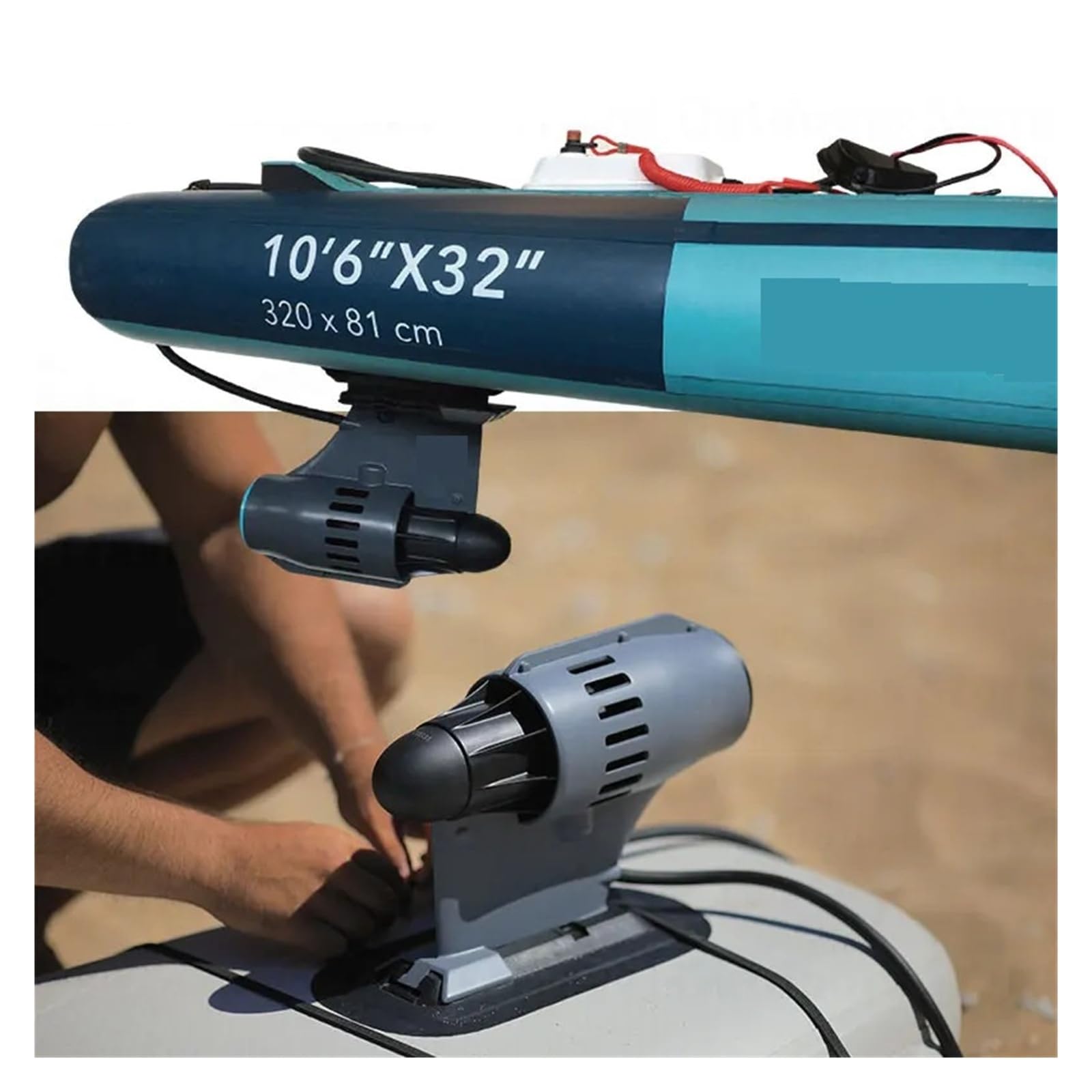 Elektrische Power Fin for Kajak SUP Paddle Board Aufstehen Surfen Schub Motor Angeln Surfbrett Unterwasser Propeller(Without Battery)