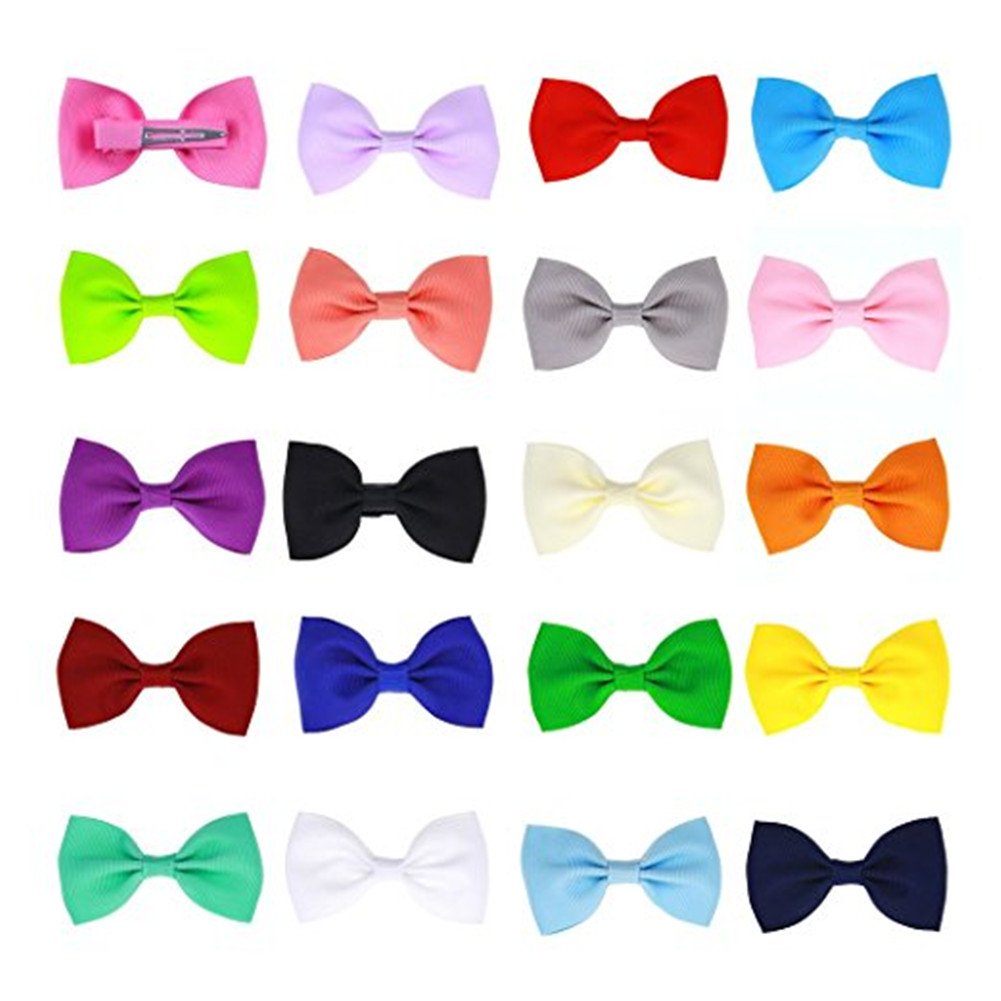20 Pcs Baby Girls Toddlers Kids Tiny Boutique Hair Bows Clips Barrettes