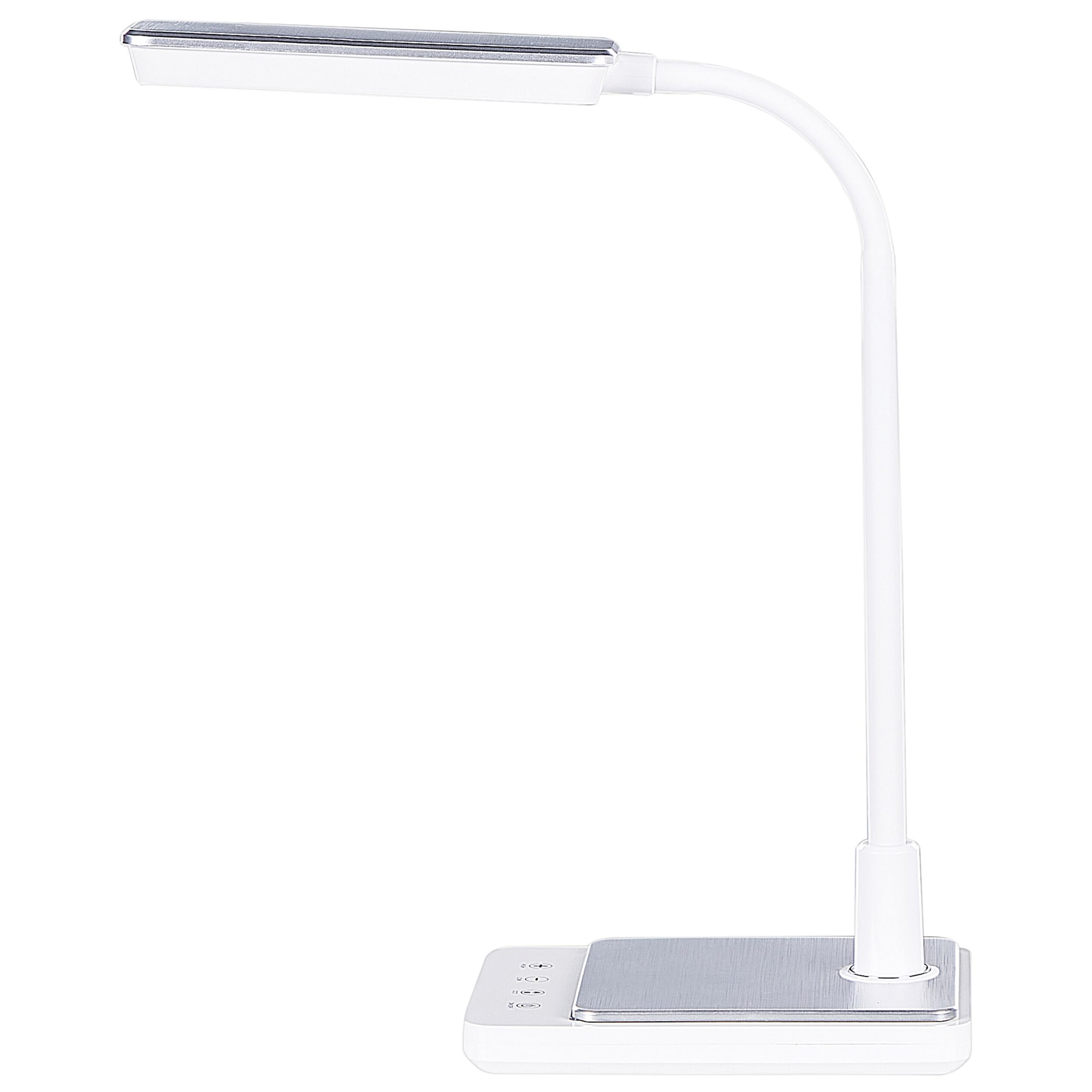 Beliani Lampada da ufficio LED bianco materiale sintetico braccio e regolabile regolatore 38 cm