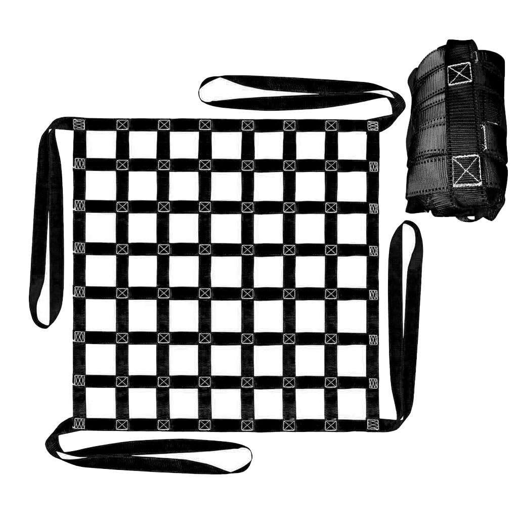 siatka ładunkowa, 1.1523 M Składany Poliester Do Prac Budowlanyc(Black,1.5x1.5m-300kgs-10cm Mesh)