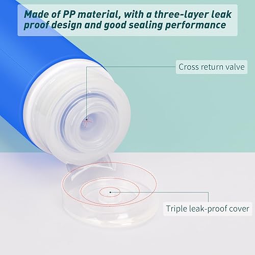 Miniatura 5 de Skycase Botellas de viaje para artículos de tocador, 4 botellas de viaje de silicona de 3 onzas, botellas de tamaño de viaje a prueba de fugas,