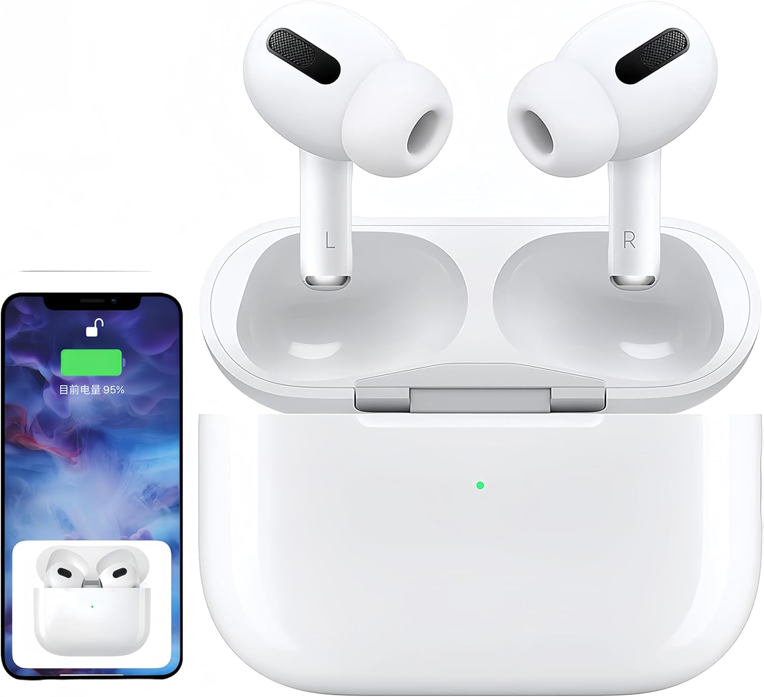 Ear Buds Wireless Earbuds AirBuds Pods 2, Headphones Bluetooth 5.4 in Ear with 4 ENC Noise Cancelling Mic, 2026 New Bluetooth Earphones HiFi Stereo Deep Bass 48H Mini Ear Buds for Android/AirPods/IOS