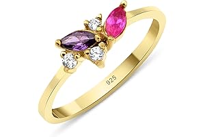 Birthstones Unique Ring with Two Stones: A Cherished Symbol of Maternal Love