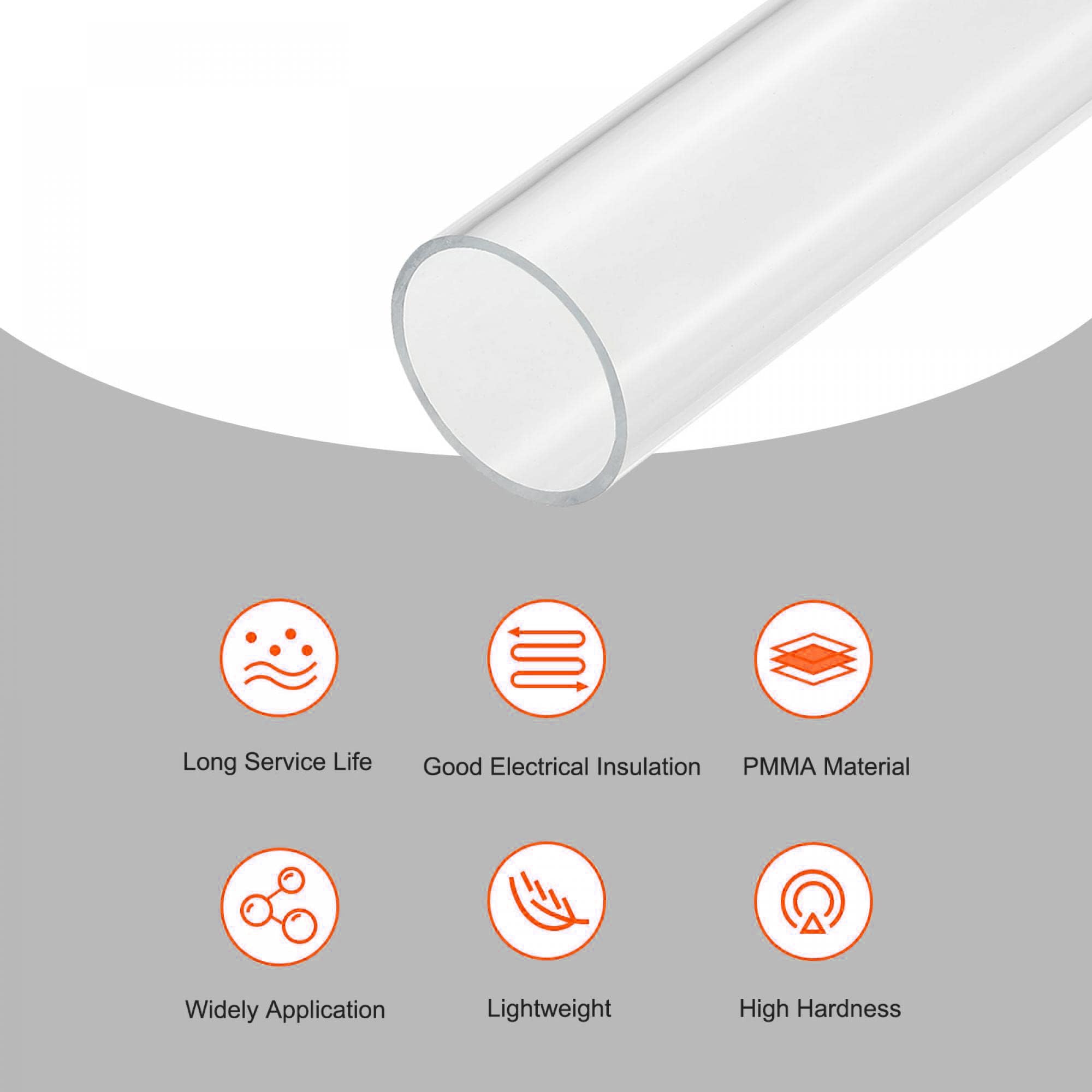OLYCRAFT Acryl-Rundrohr – 61 Mm Innen-Ø X 65 Mm Außen-Ø X 305 Mm, Transparent, Für DIY, Lampen & Wasserbau