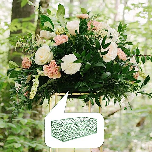 Yardwe 20PCS Floral Foam Cage Square Flower Arrangement Holder for Fresh Flower Table Centerpiece Floral Arrangement 23.5 x 11 x 9 cm - Image 2