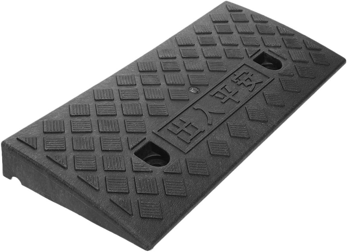 Heavy Duty Car Ramp 6cm High Portable Threshold Ramp for Driveway and Scooter Loading with Rubber Bump Wheelchair and Motorcycle Compatible for Automotive Use