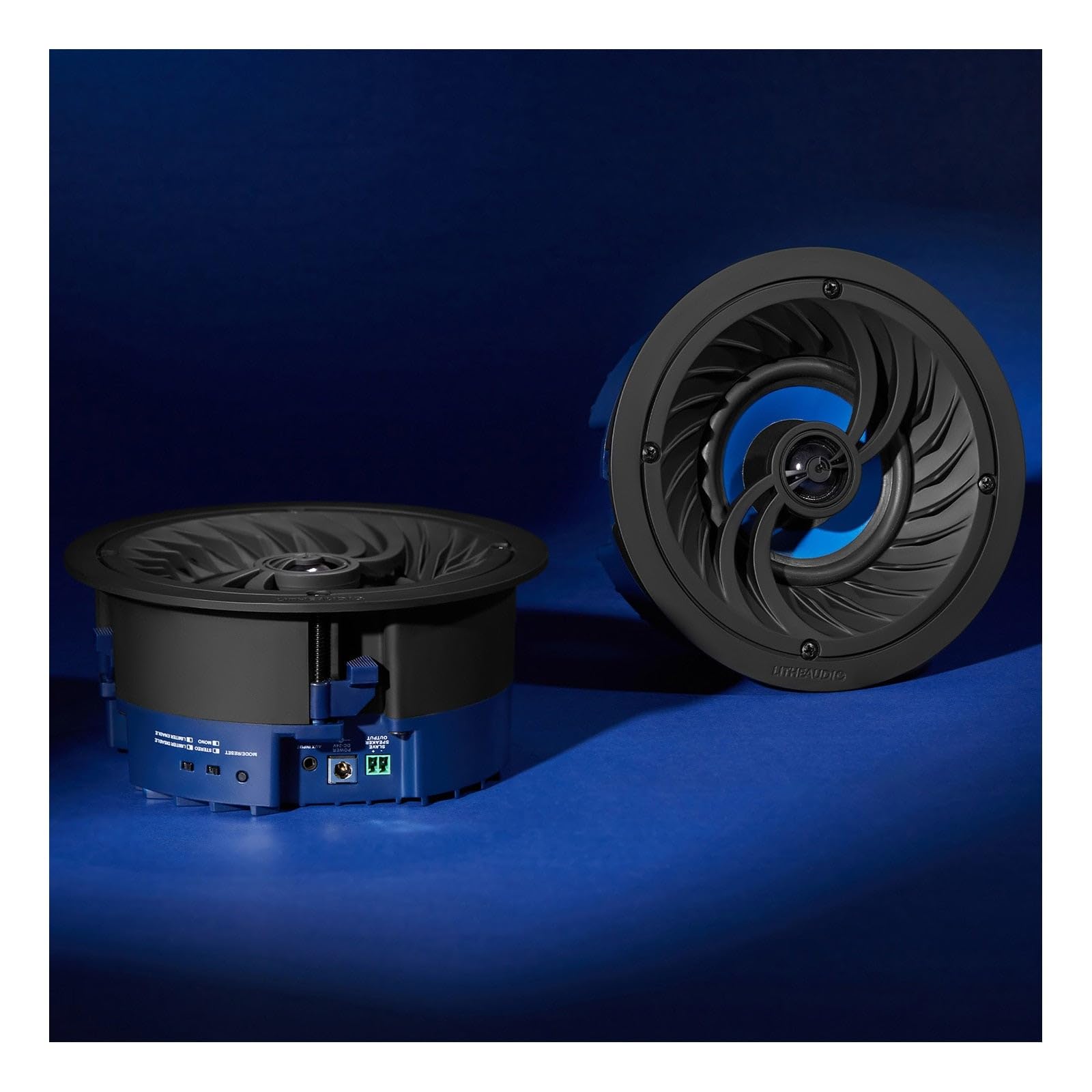 LITHEAUDIO Enceinte Bluetooth Compacte Tout-en-Un 4” (03250), Amplificateur Classe D 25W RMS Intégré, Classement IP44, Commande Vocale, Parfait pour Petites Salles de Bains, Chambres, Chambres d’Hôtel