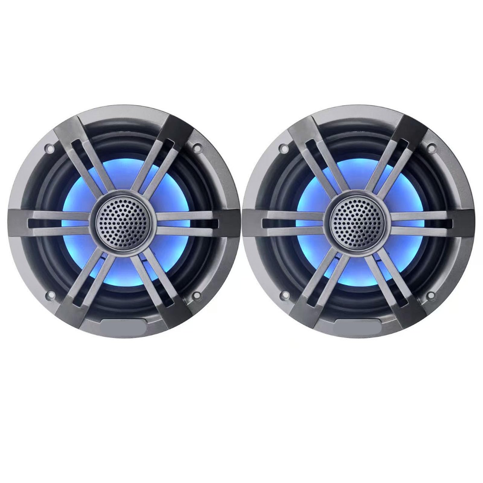 Hyuduo Altavoz de Sonido de Alta Potencia, Altavoz para Barcos Marinos, Luz RGB, Potencia Máxima de 150 W, Resistente Al Agua IP66, Adecuado para Coches, Barcos, UTV