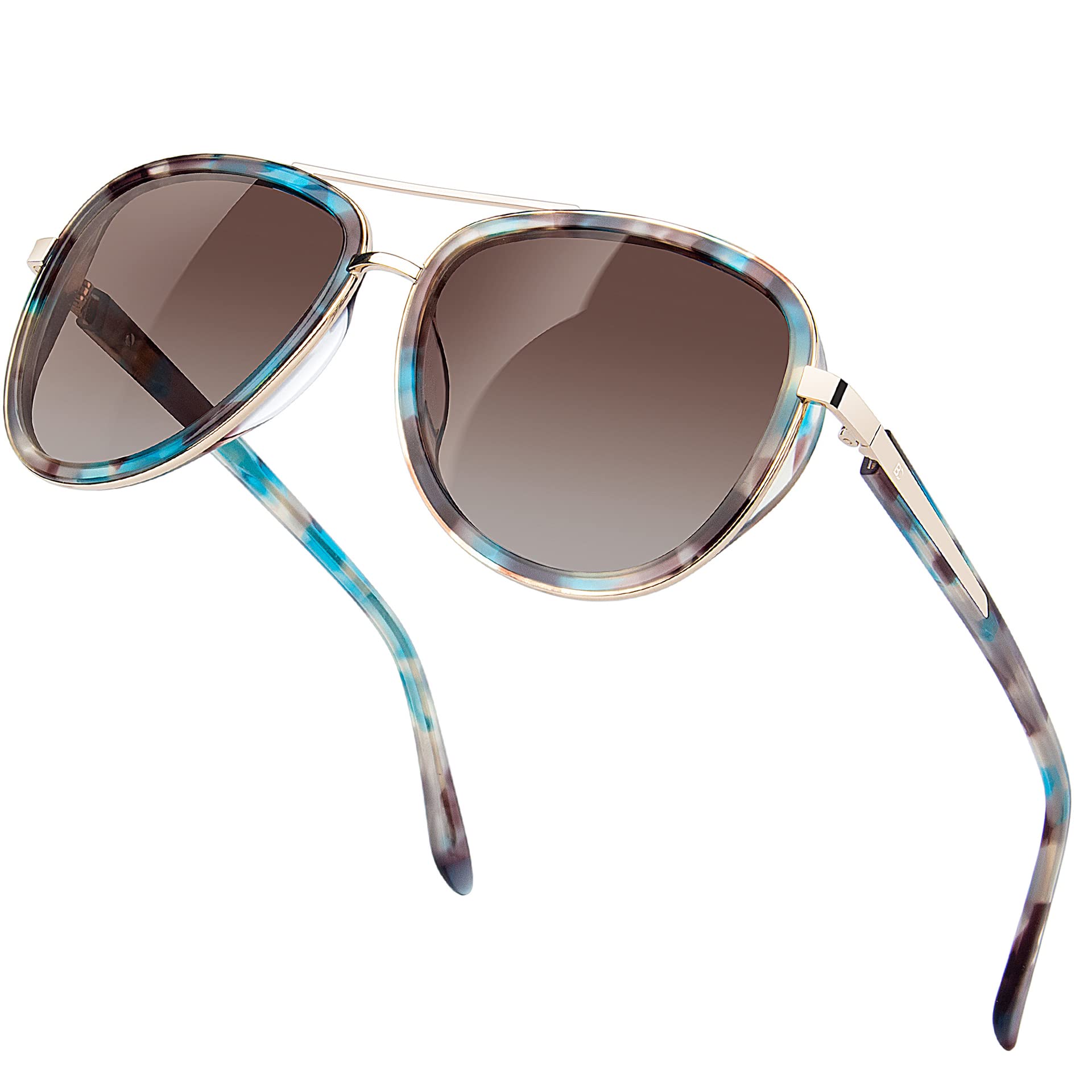 BIRCEN Polarized Sunglasses for Women Retro Mirrored