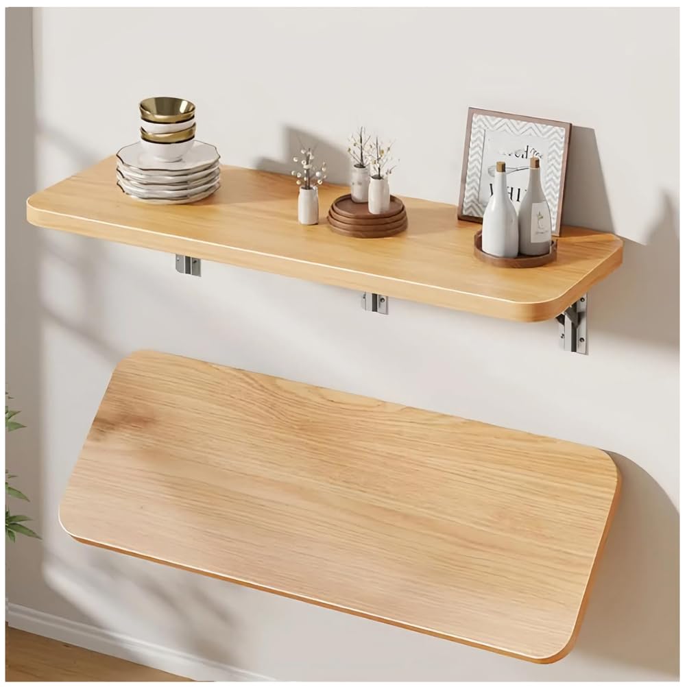 Table murale pliable en bois pour optimiser les petits espaces de salle à manger