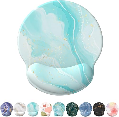 eulps Alfombrilla de mouse con reposamuñecas, cómoda alfombrilla de mouse para computadora con soporte de muñeca de gel, superficie lisa y base de