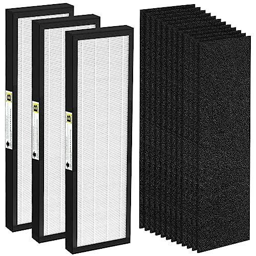 3 Pack FLT4825 HEPA Filter B Replacement Compatible with AC4825 AC4300 AC4800 AC4900 AC4850 Air Purifi-ers (3 Pack H13 True HEPA Filters + 12 Carbon Pre-Filters) -  isinlive, FLT4825 T