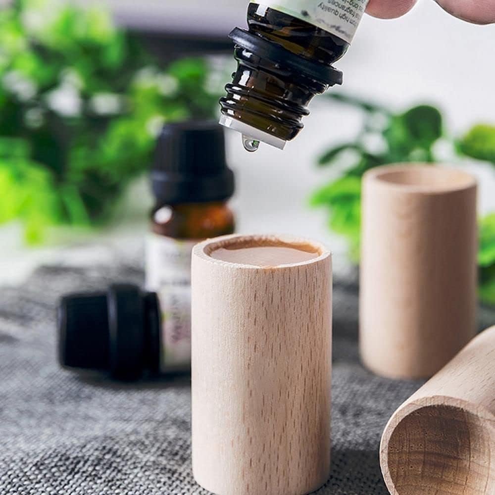 Hout etherische olie diffuser - walnut fragrance links voor thuis, op kantoor, in de