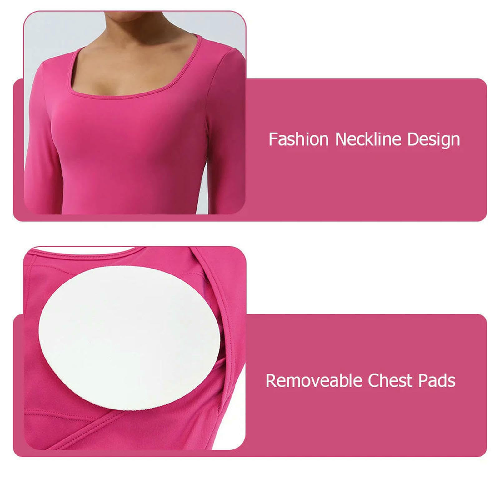 Shapewear Women Long Sleeve Gym Kombinezon Zestaw Jogi Sexy Ażurowe Powrót Odzież treningowa Kobieta Oddychająca Sportswear-Różowa Czerwony-L