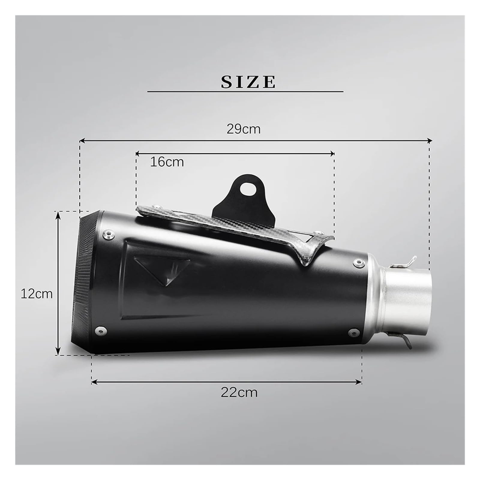 Tubo De Escape Universal Acero Inoxidable 51 Mm para Motocicleta, Scooter, Moto Carreras Y, con Silenciador Cubierta Carbono para Ni&nja 650, DU&KE 790, R7 CB500X(Type B)