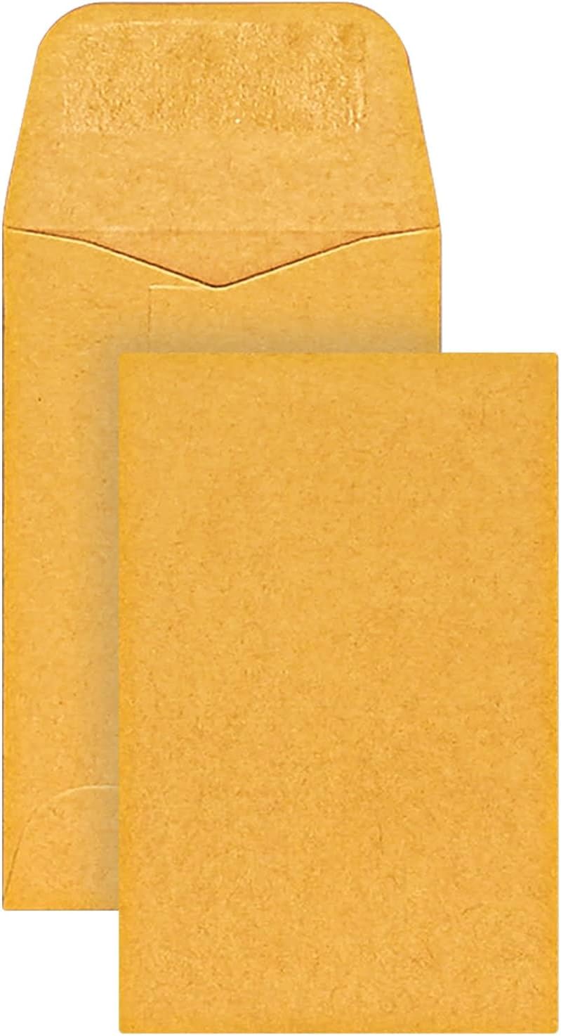 Office Depot Coin Envelopes, 1, 2 1/4in. x 3 1/2in., Brown