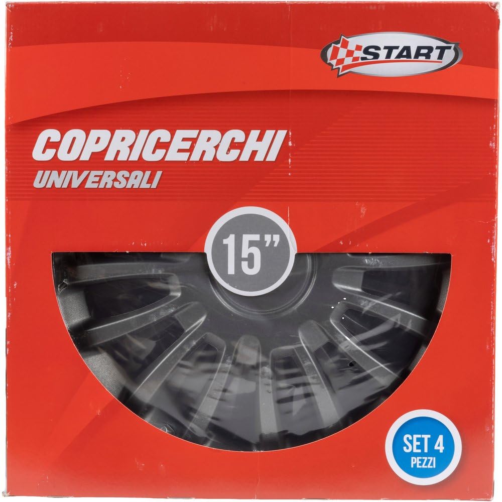 Start Set copricerchi auto antracite monza 15'' 4 pezzi in ABS