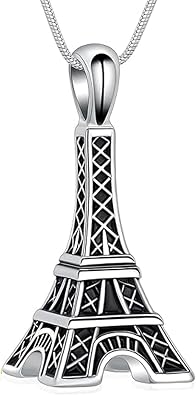 Eiffel Tower Urn Necklace for Ashes for Mom Women Cremation Jewelry | stainless steel,ash necklace,memorial necklace,leak-proof sealed design,holds pet & human ashes,memorial urn pendant