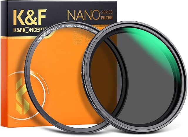 K&F Concept 52mm Magnetic Variable ND2-ND32 Lens Filters Adjustable Neutral Density Waterproof
