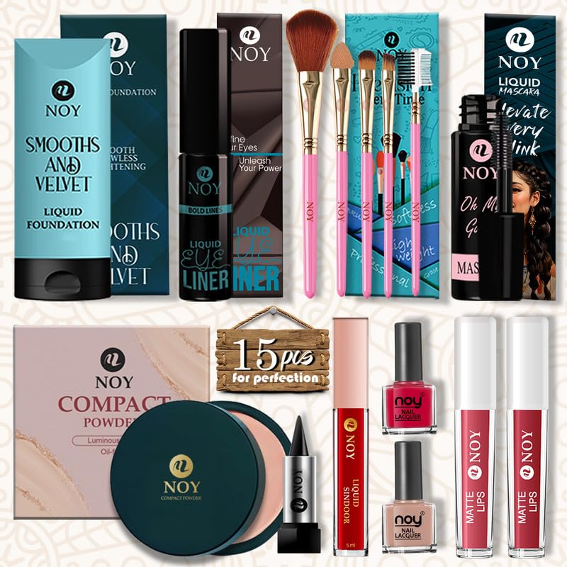 NOY Makeup Combo Kit For Women Full Set For College Glam & Office Style