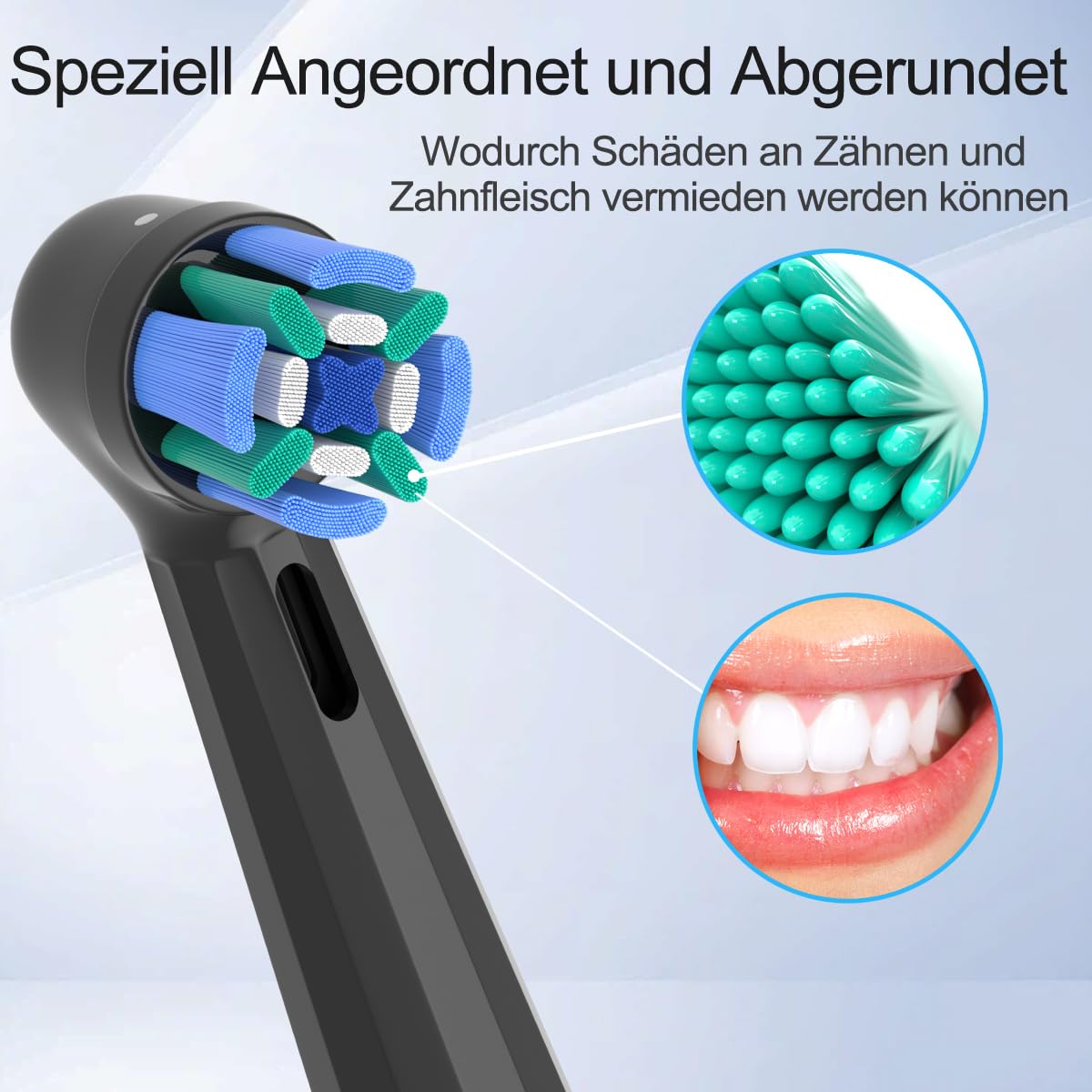 Wardimark Lot de 12 Brossette Compatible avec Oral B iO Brosses à Dent Electrique, Brossettes de Rechange Pour iO 2 3 4 5 6 7 8 9 10 (6 Blanc+6 Noir)