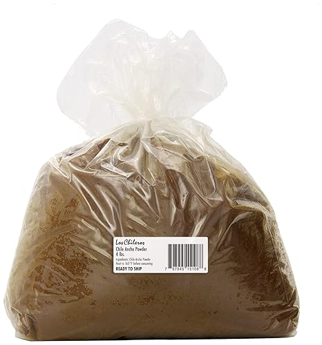 Los Chileros Chile Ancho en polvo, bolsa a granel, 4 libras (paquete de 1)