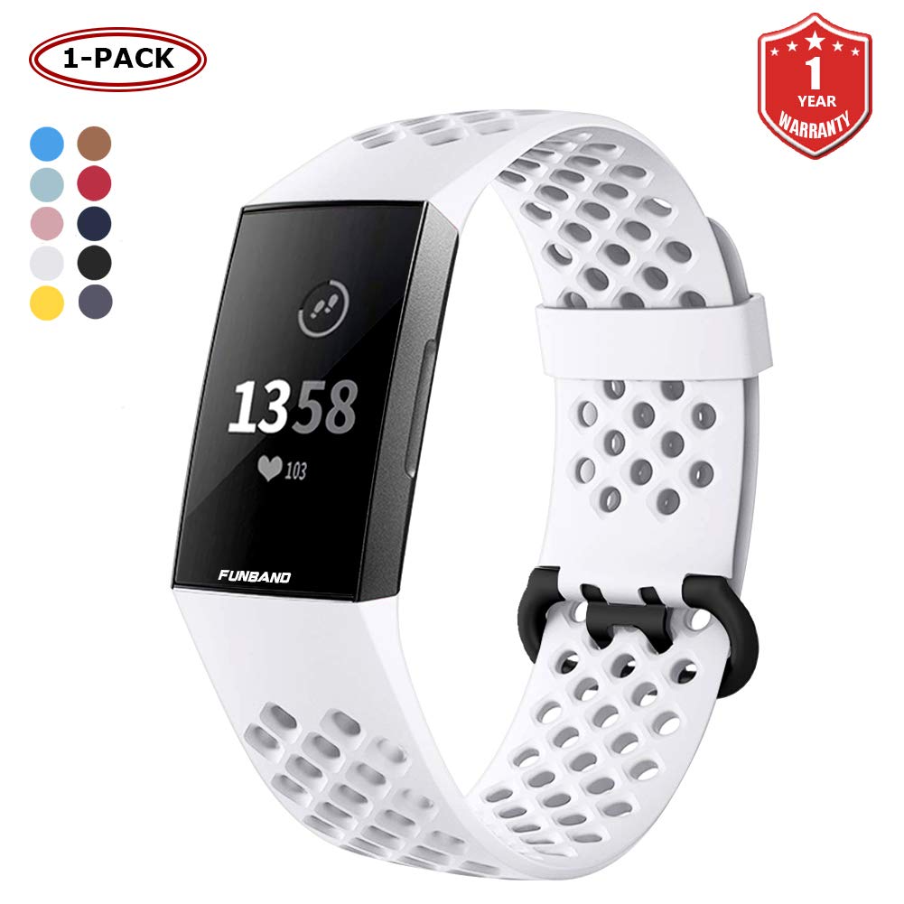 FunBand Fitbit Charge 3/Charge 4 Correa, Edición Especial Soft Silicona Deportes Recambio de Pulseras Ajustable Reemplazo Accesorios para Reloj Fitbit Charge 3/Charge 4 — view 19