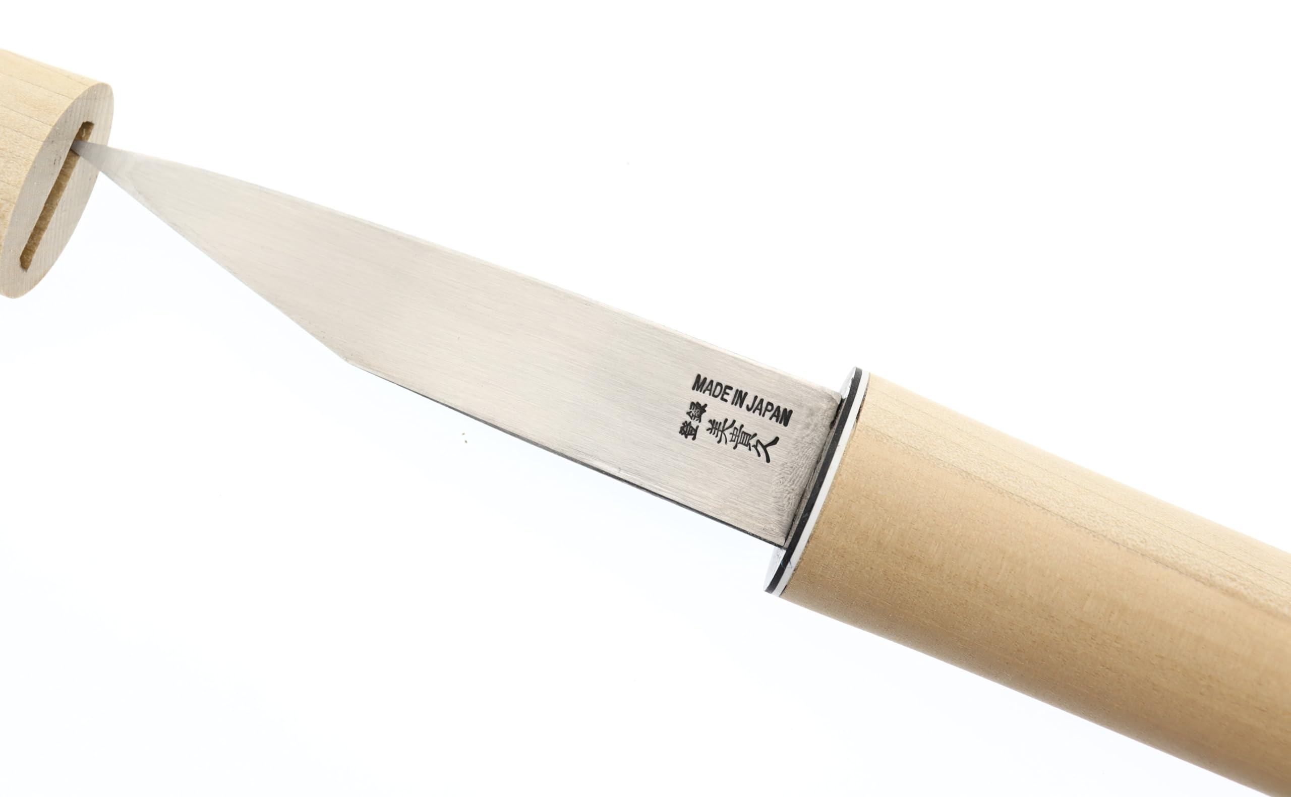 Couteau Artisanal Kiridashi Lame Carbone Menuiserie Ébénisterie Bois Forgé Main au Japon Noire 120 mm