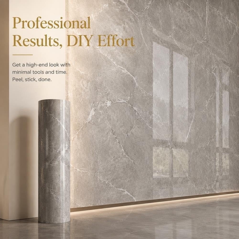 Peel and Stick Marble Tile Wall Panels Waterproof Backsplash Decor