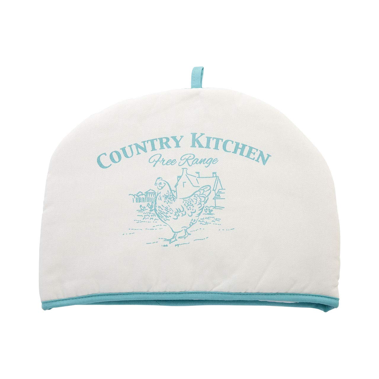 PremierHousewares 5100223 Country Kitchen Tea Cosy - White/Teal 2 x 33 x 27 cm