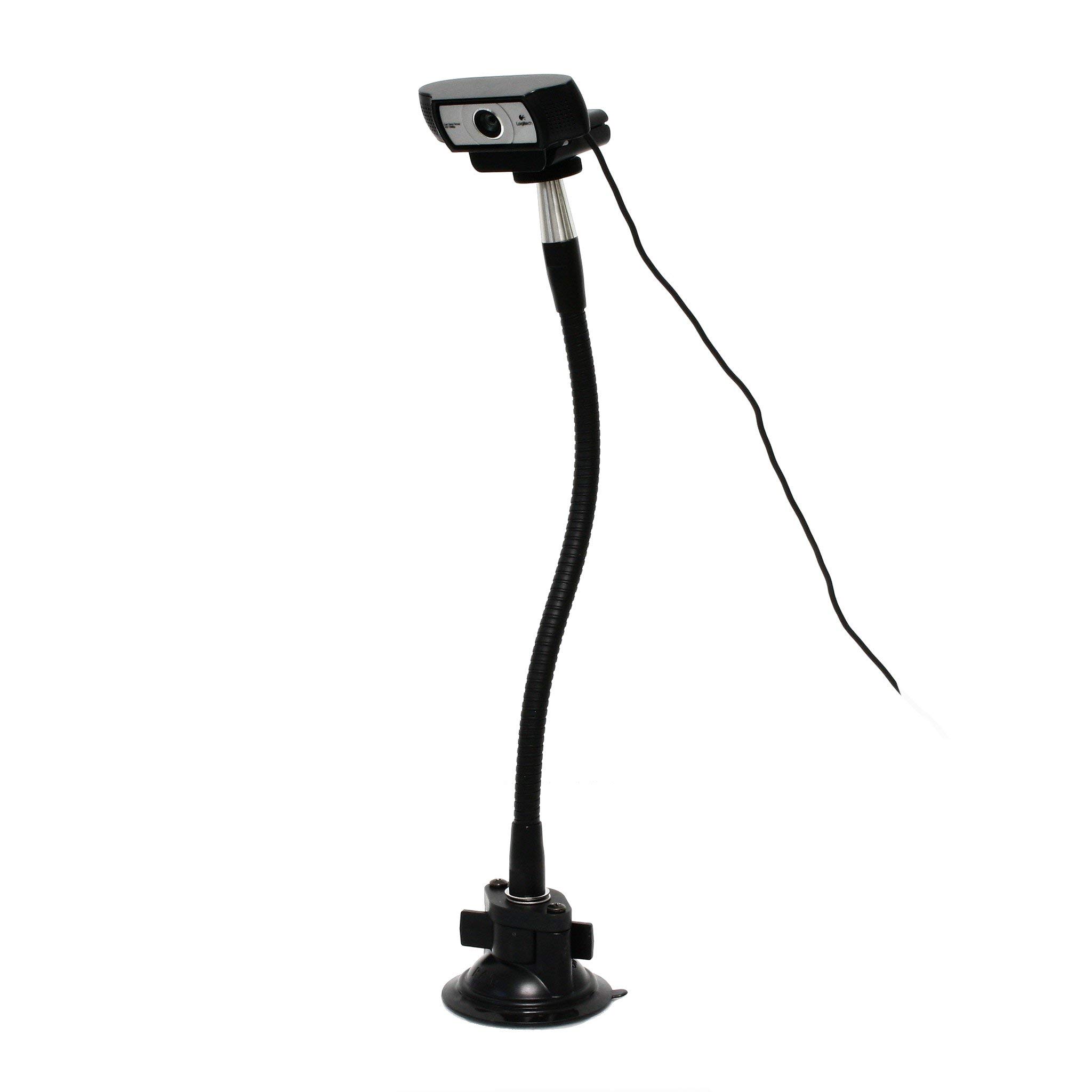 13" flexible arm webcam stand with suction cup mount