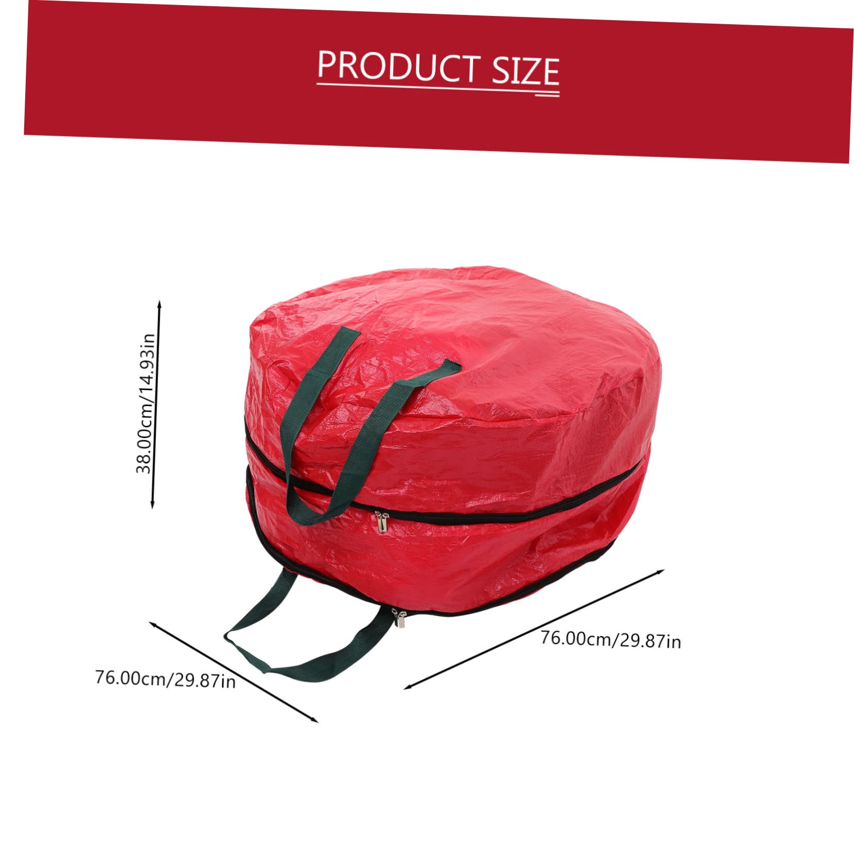 PRETYZOOM 3 Pz Borsa Porta Ghirlande Ghirlanda di Halloween Porta Regali Porta Ghirlanda Borsa Natalizia Sacchetto di Imballaggio della Ghirlanda Custodia PE Rosso