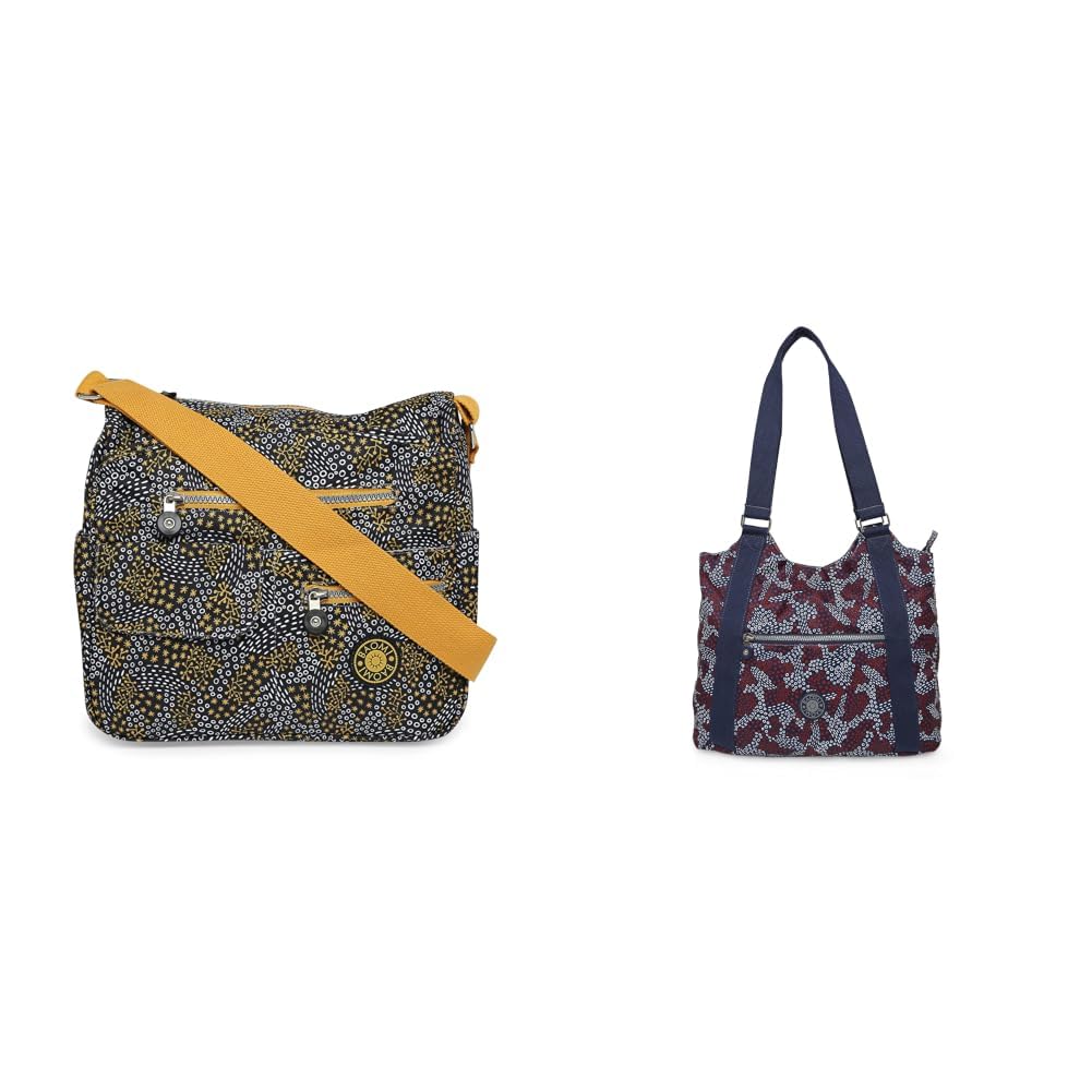 Crinkle Range Black & Yellow Soft One Size Shoulder Bag + Crinkle Range Blue & Red Soft One Size Handbag-image-20