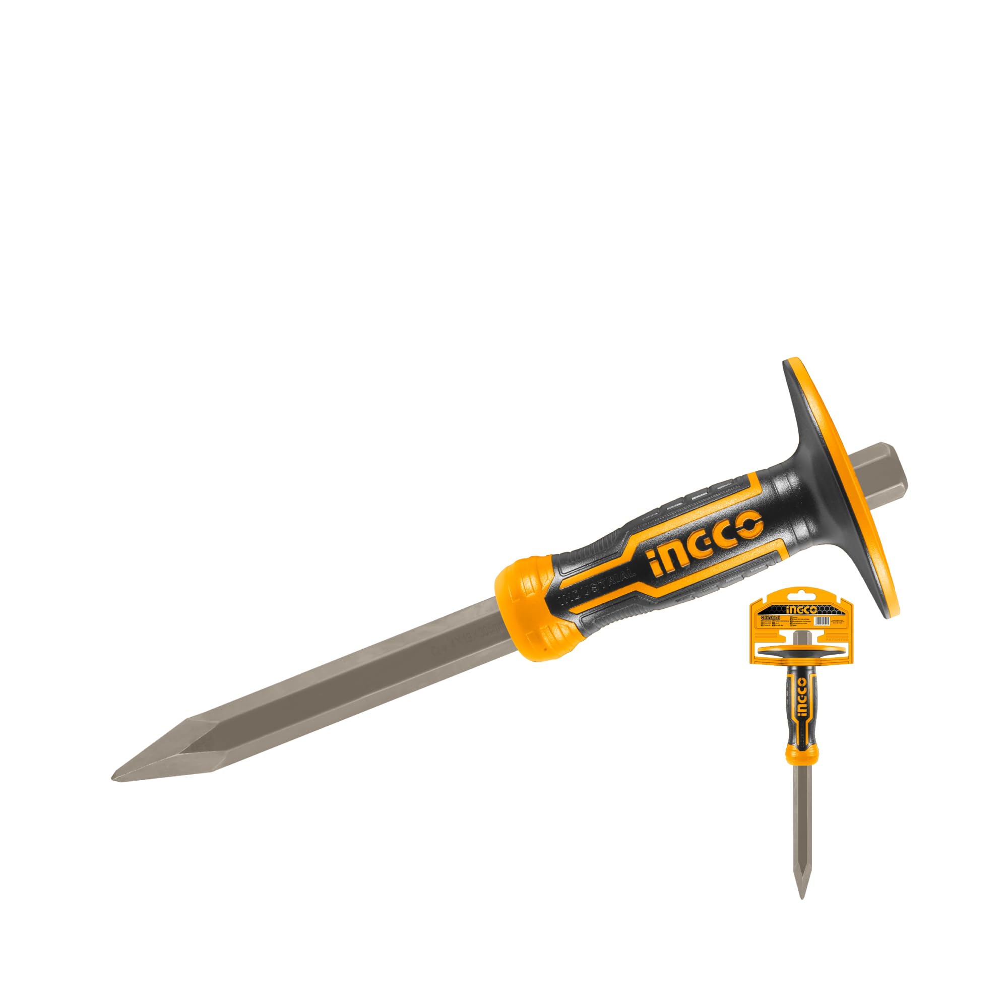 INGCO Concrete Chisel, 4mm*16mm*305mm, 40Cr, Heat Treatment, Limpid Powder Coating, for Woodworking, DIY, Home Improvement-image-8