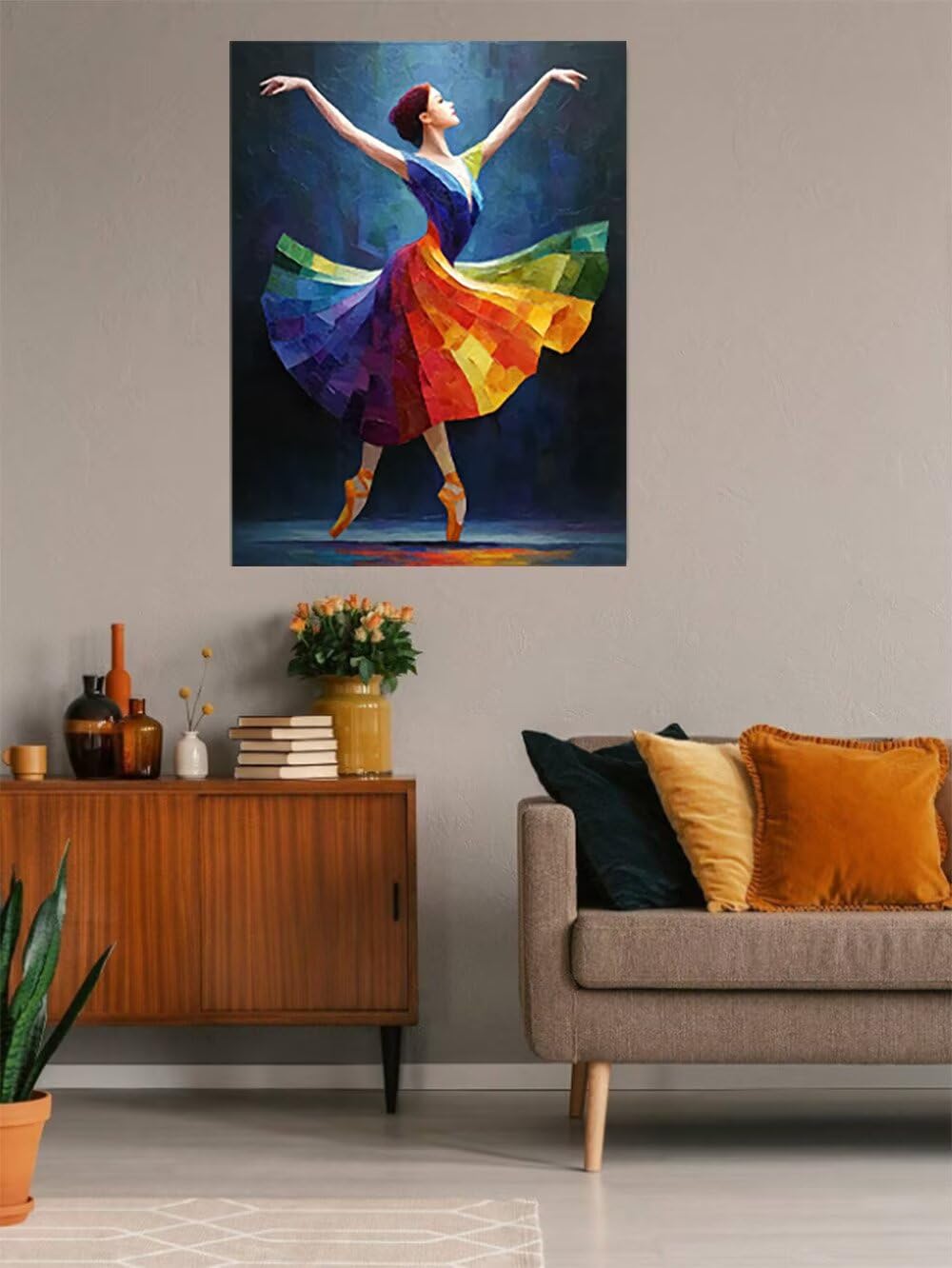 Diamond Painting Adulti Ballerini Rotondo Diamond Painting 70x95cm a-3090 | Chica Diamond Painting Kit Completo, Dimensioni Diamantini Crystal Art, Hobby Creativi Adulti Decorazioni da Parete e Casa