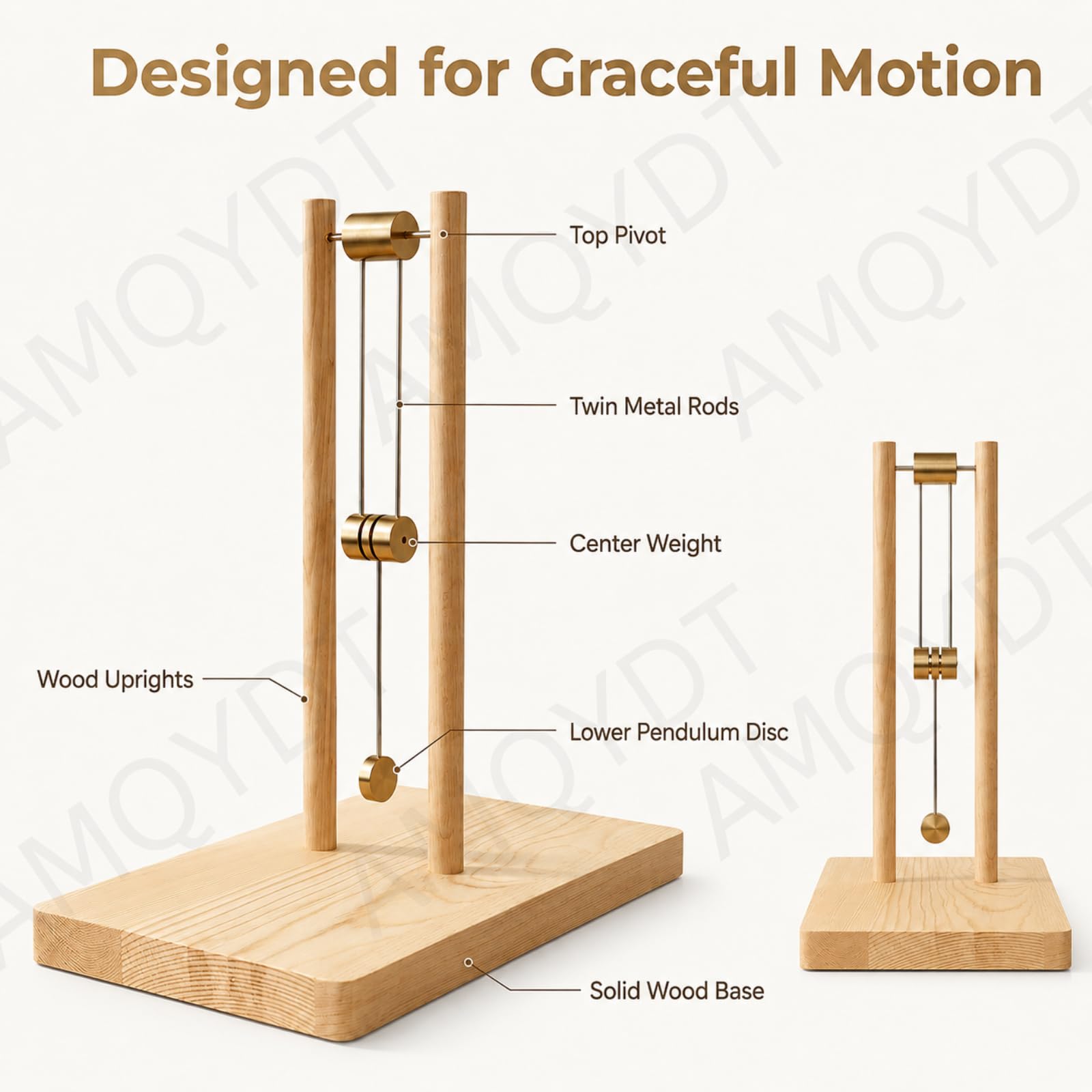 Péndulo Doble Caótico, Péndulo Doble Caótico De Madera, Escultura De Movimiento Físico para Escritorio De Oficina, Estudio En Casa, Demostración Stem