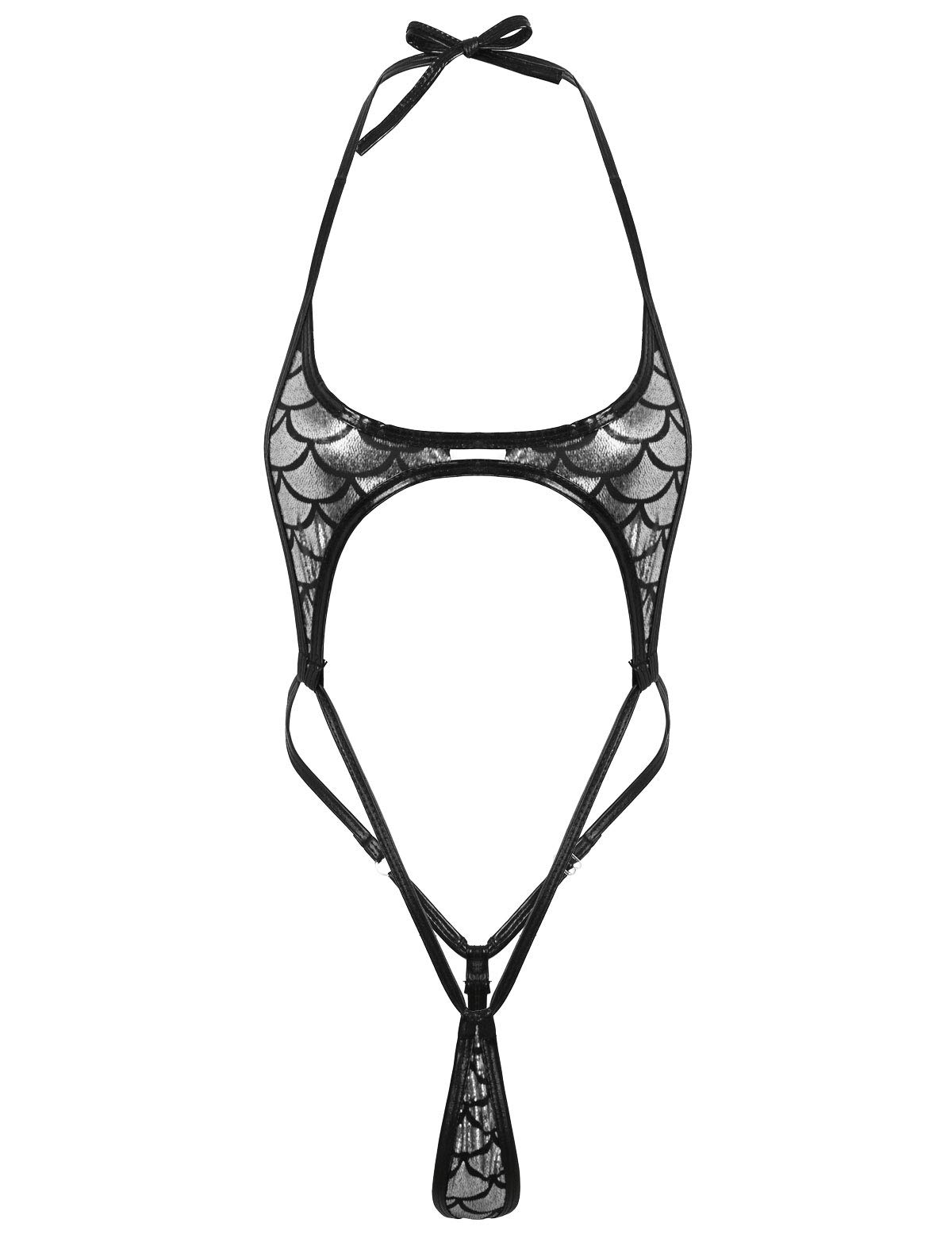 zdhoor Woman's Slingshot Swimsuit Extreme Micro Bikini G-String Thong Swimwear Fish Scale Bathing Suit