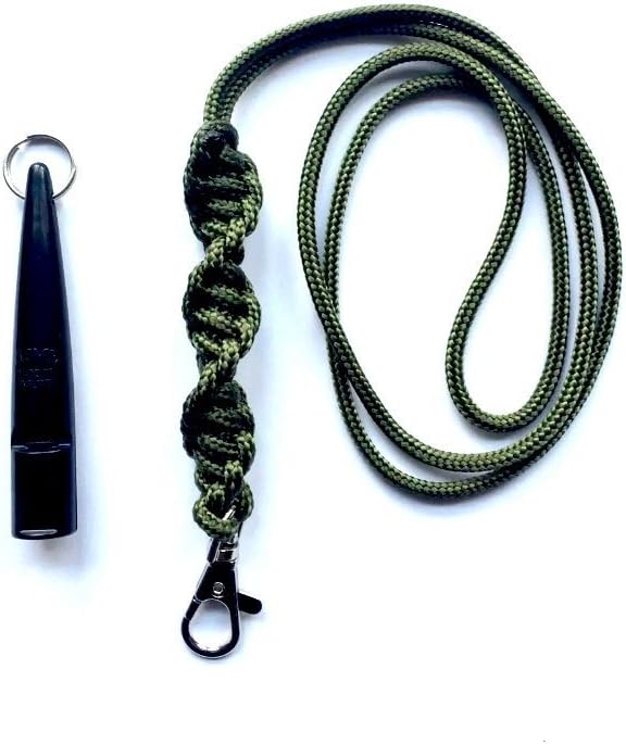 Acme 210.5 Dog Whistle & Lanyard with Barley Twist Knot 3mm in Green
