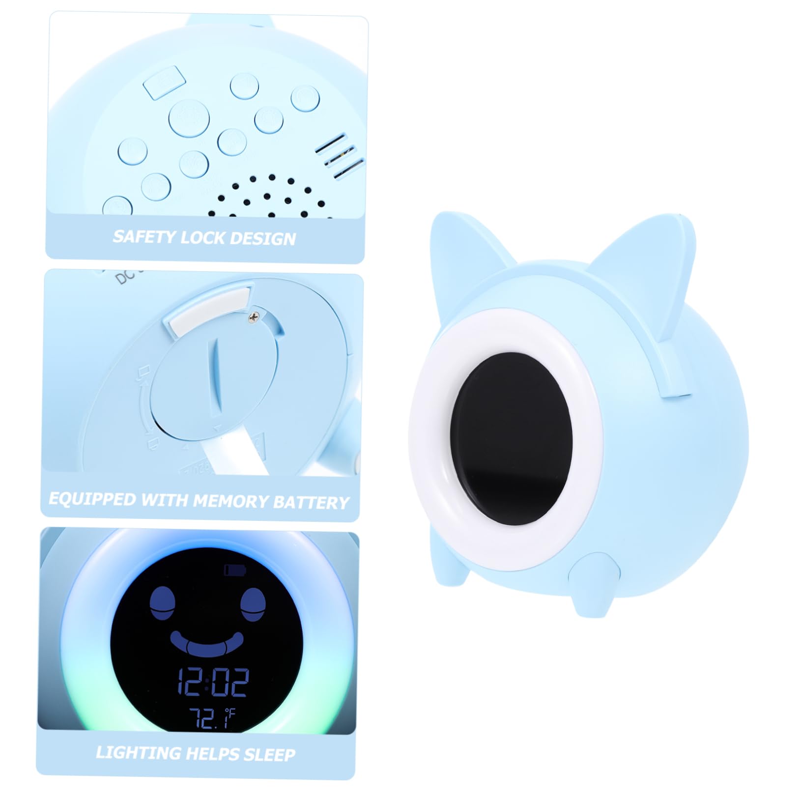 IMIKEYA Reloj Despertador Digital Creativo para Luz Nocturna Niños