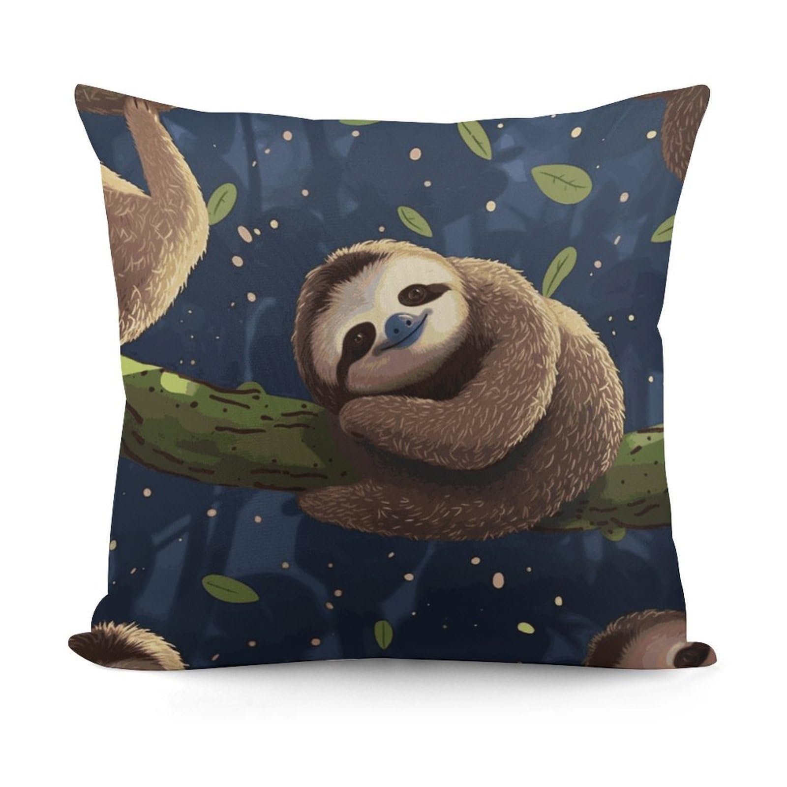 Adfgyerh Style Sloth Lazy Decorative Pillow Covers, Throw Pillow Covers Soft For All Seasons, Pillowcases For Couch Living Room Sofa Bedroom 18X18 Inch