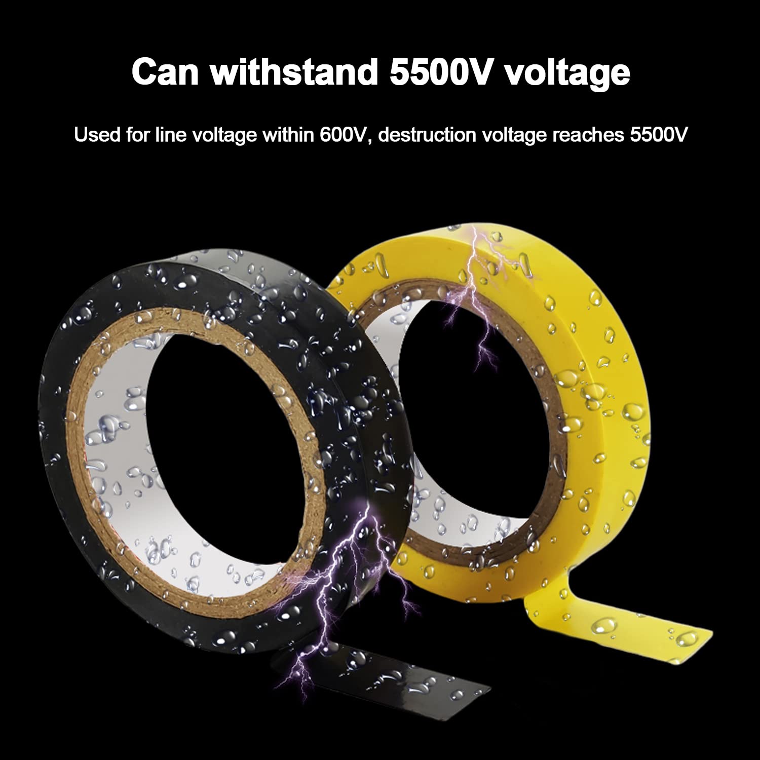 Taśma izolacyjna, 10 szt. Wysokotemperaturowa taśma elektroizolacyjna 20Mx16MM PVC
