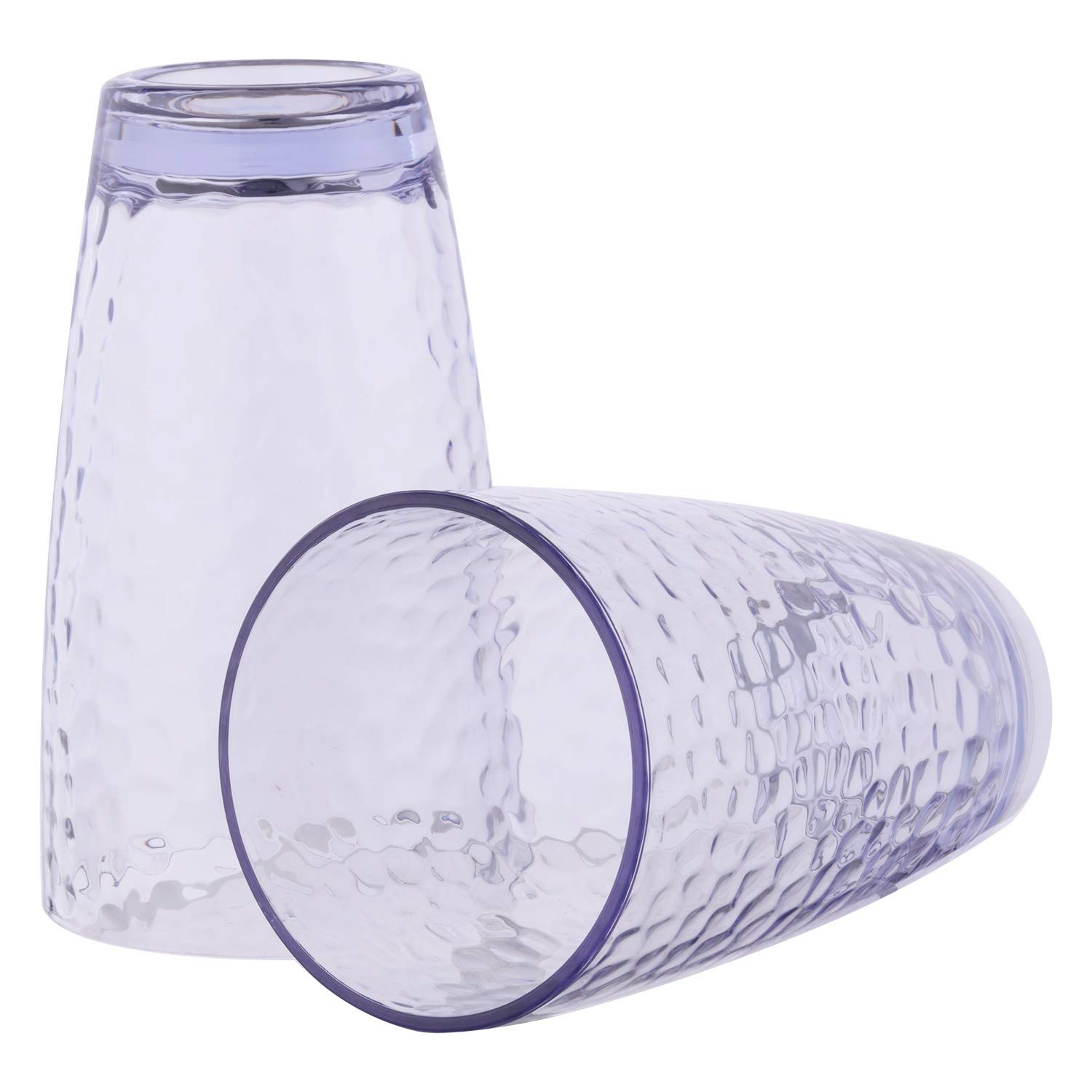 Amazon.com | 18-ounce Acrylic Glasses Plastic Tumbler, Set of 6 Bright Blue  - Hammered Design, Dishwasher safe, BPA Free: Tumblers & Water Glasses