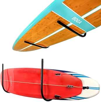 StoreYourBoard Standup Paddleboard and Surfboard Storage Rack, Ceiling and Wall Mount, Heavy-Duty 50 lbs Max, Indoor Board and Paddle Organizer