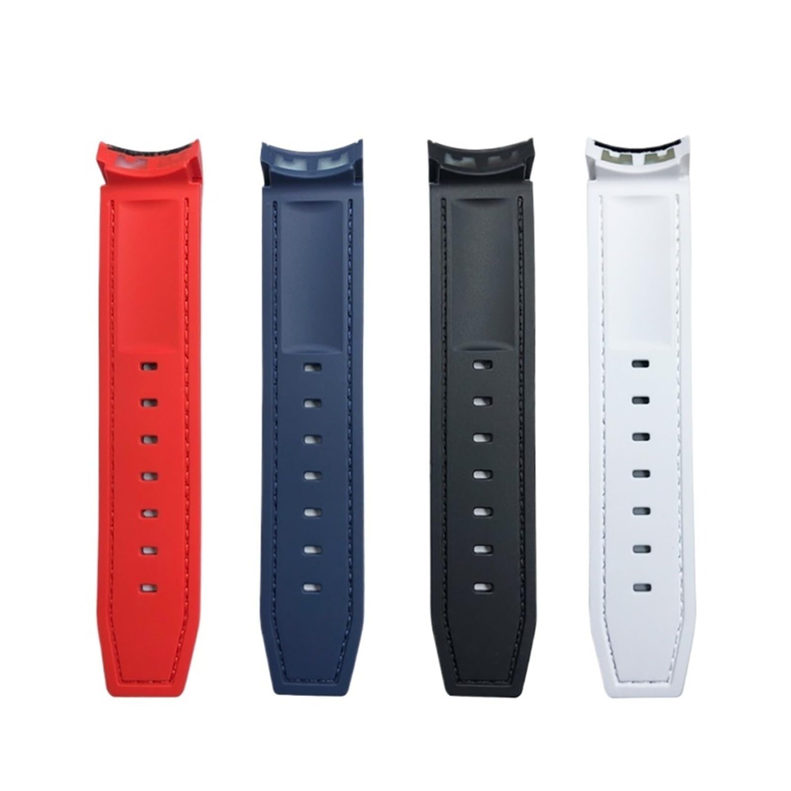 Generico Cinturino in silicone con estremità curva da 22 mm e 23 mm