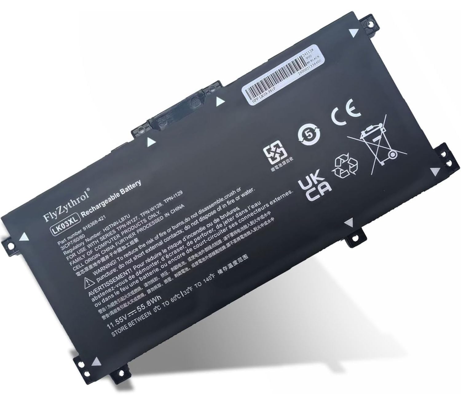 55,8Wh LK03XL LK03048XL 916368-541 916814-855 TPN-I129 Batteria portatile compatibile con HP Envy 15-BQ 15-CN 15-CP 15t-cn 17-BW 17t-ce 17 17-AE143NG 17M-AE0XX HP X360 15-BP000 15-BP107TX