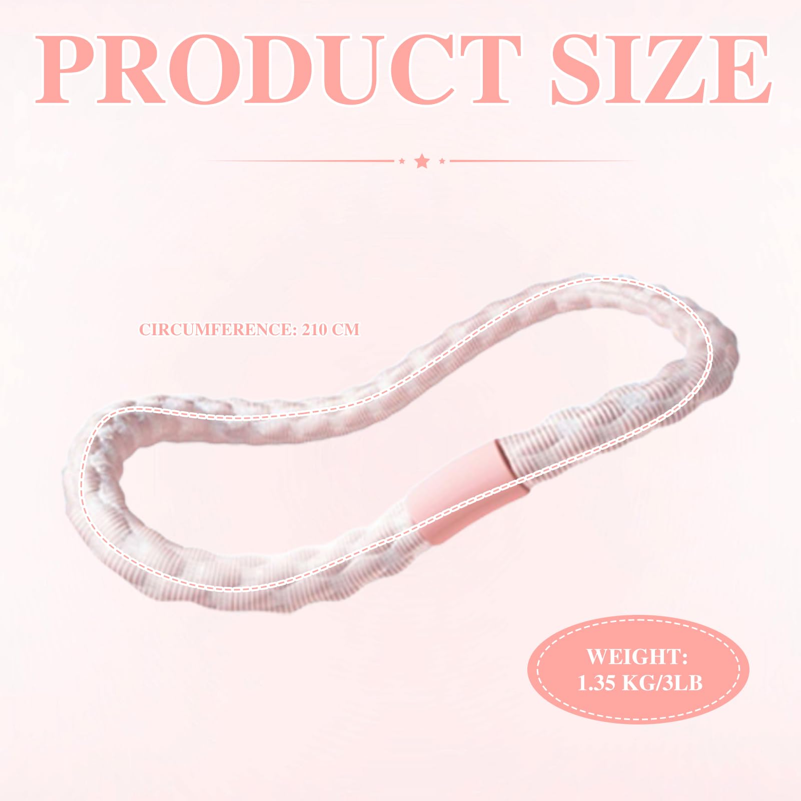 Hula Hoop Reifen Erwachsene, Verbesserter Fitness Reifen mit Gewicht für Erwachsene, Hoola Hoop zum Abnehmen, Weicher Faltbarer Fitness Zubehör für Anfänger und für zu Hause und unterwegs