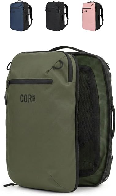 COR Surf Travel Backpack | Flight Approved Carry On Laptop Backpack with Secret Passport Pockets | The Island Hopper